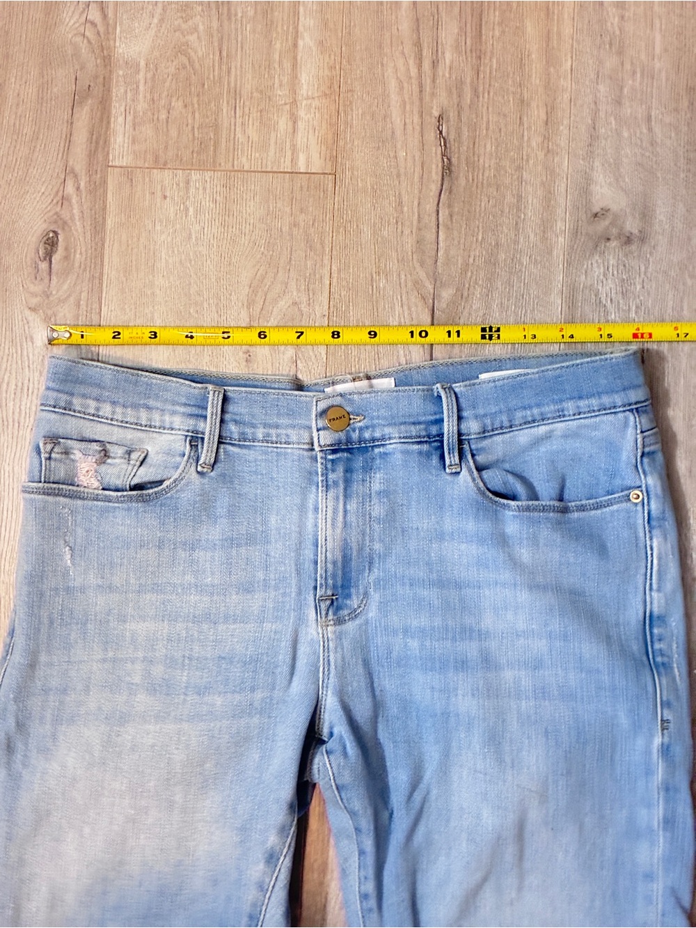 FRAME Le Garçon 29 Light Wash Boyfriend Jeans Mid Rise Denim - Picture 6 of 9